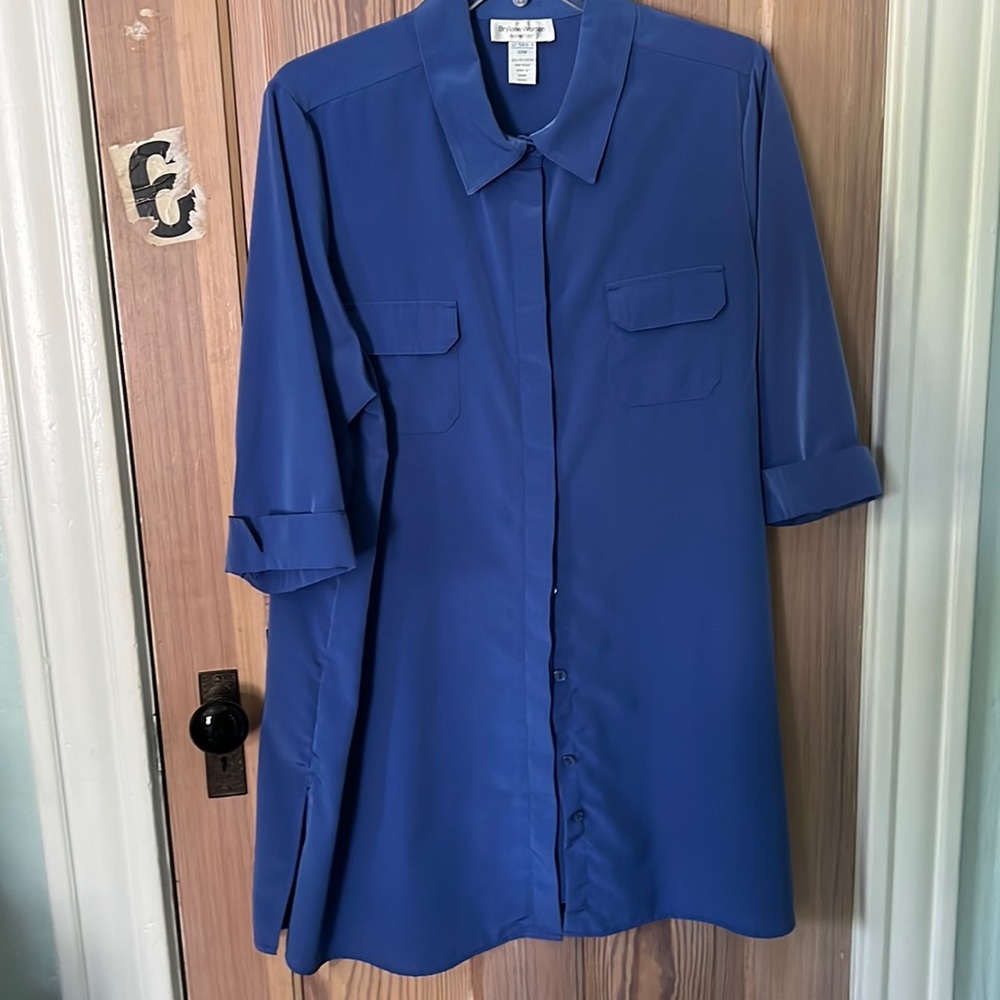 Brylane Woman collection royal blue poly tunic size 22W